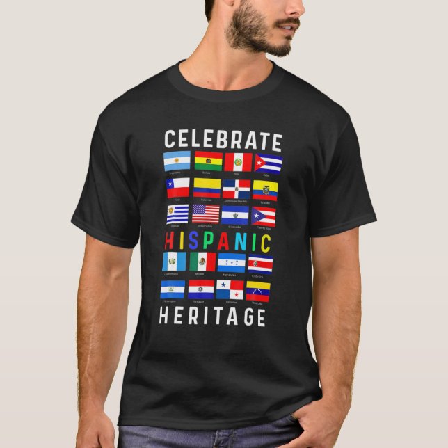T-shirt Mois du patrimoine hispanique 2022 Nombre national (Devant)