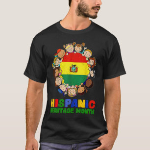 T-shirt Mois du patrimoine hispanique Bolivie Enfants garç