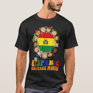 T-shirt Mois du patrimoine hispanique Bolivie Enfants Garç