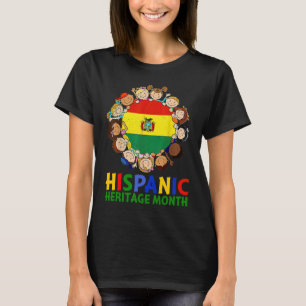 T-shirt Mois du patrimoine hispanique Bolivie Enfants garç
