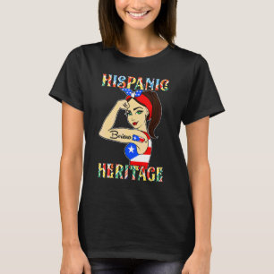 T-shirt Mois du patrimoine hispanique Boricua Drapeau de P