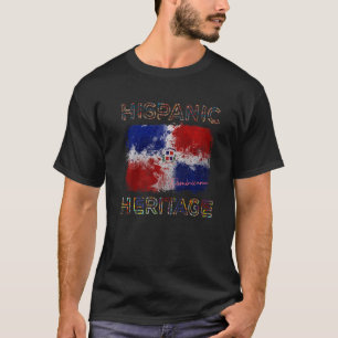 T-shirt Mois du patrimoine hispanique Drapeau dominicain D