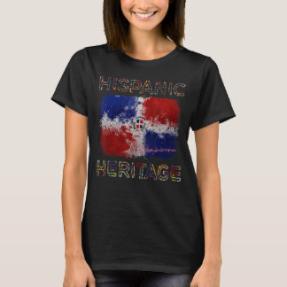 T-shirt Mois du patrimoine hispanique Drapeau dominicain D