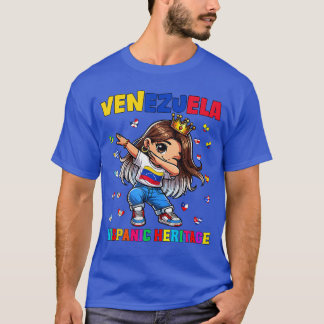 T-shirt Mois du patrimoine hispanique Drapeau du Vénézuela