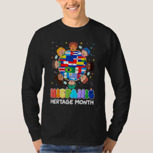 T-shirt Mois du patrimoine hispanique Drapeau latino-améri