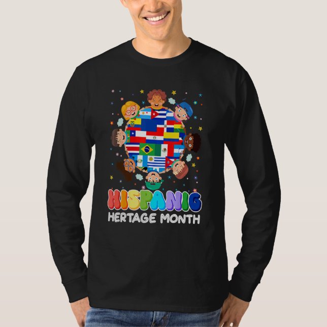 T-shirt Mois du patrimoine hispanique Drapeau latino-améri (Devant)