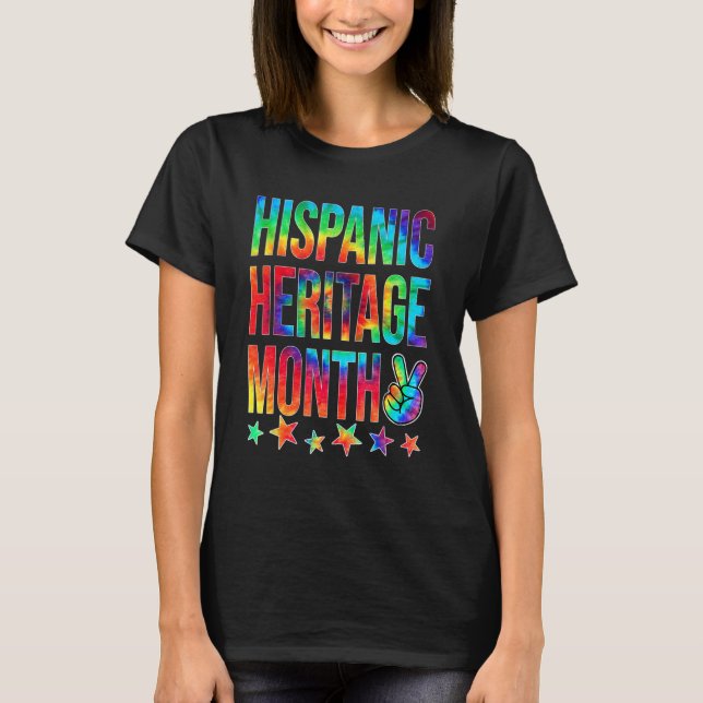 T-shirt Mois du patrimoine hispanique Fière Tie Dye Latino (Devant)