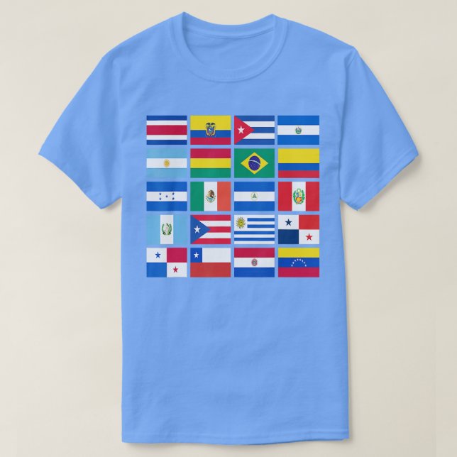 T-shirt Mois du patrimoine hispanique Latino Drapeau tous  (Design devant)