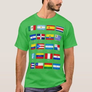 T-shirt Mois du patrimoine hispanique Latino Tous les pays