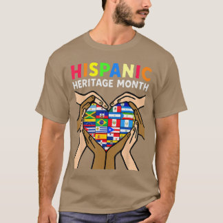 T-shirt Mois du patrimoine hispanique Mains Cœur Latino Co