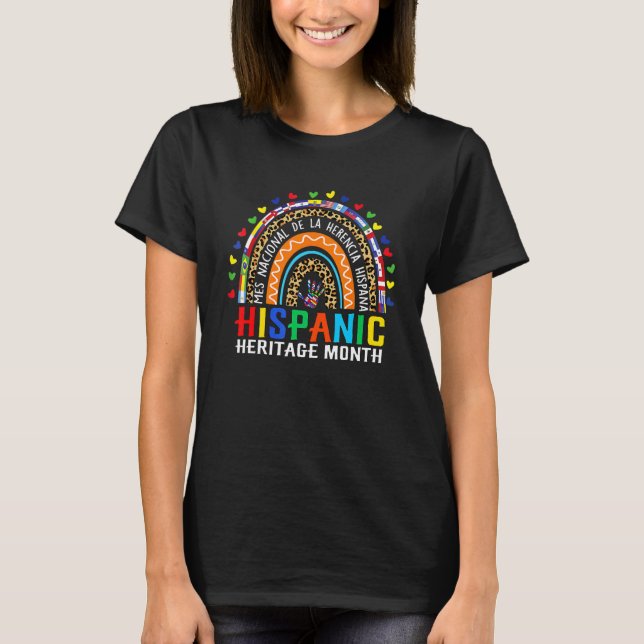 T-shirt Mois du patrimoine hispanique Mes Nacional De La H (Devant)
