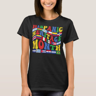 T-shirt Mois du patrimoine hispanique national drapeaux la