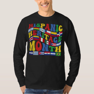 T-shirt Mois du patrimoine hispanique national drapeaux la