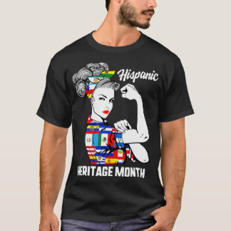 T-shirt Mois du patrimoine hispanique national Femme Latin