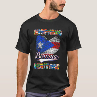 T-shirt Mois du patrimoine hispanique national Porto Rico 