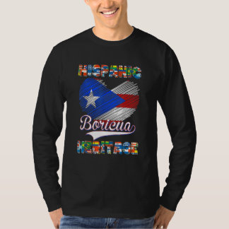 T-shirt Mois du patrimoine hispanique national Porto Rico