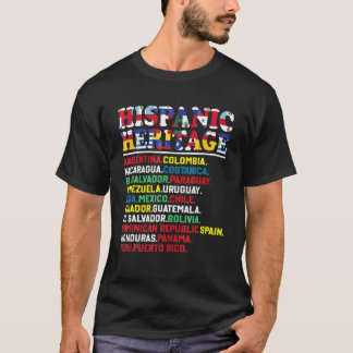 T-shirt Mois du patrimoine hispanique national Tous le pay