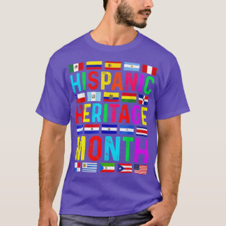 T-shirt Mois du patrimoine hispanique Pays latino-américai