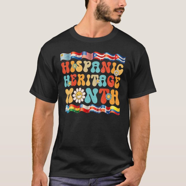 T-shirt Mois du patrimoine hispanique Pays latino-américai (Devant)