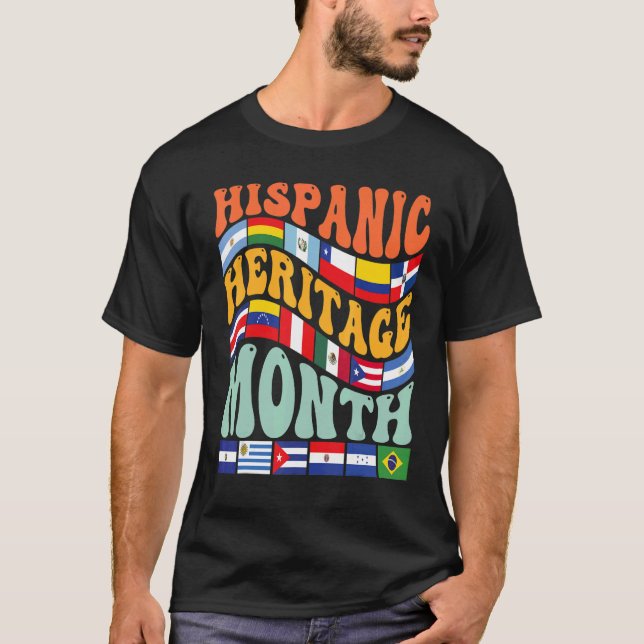 T-shirt Mois du patrimoine hispanique Pays latino - Drapea (Devant)