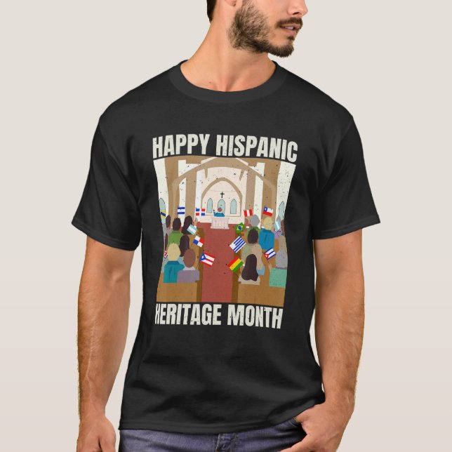 T-shirt Mois du patrimoine hispanique Pays latinos Drapeau (Devant)