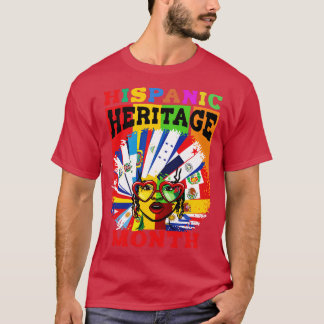 T-shirt Mois du patrimoine hispanique Pays latinos Drapeau