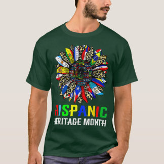 T-shirt Mois du patrimoine hispanique Pays latinos drapeau