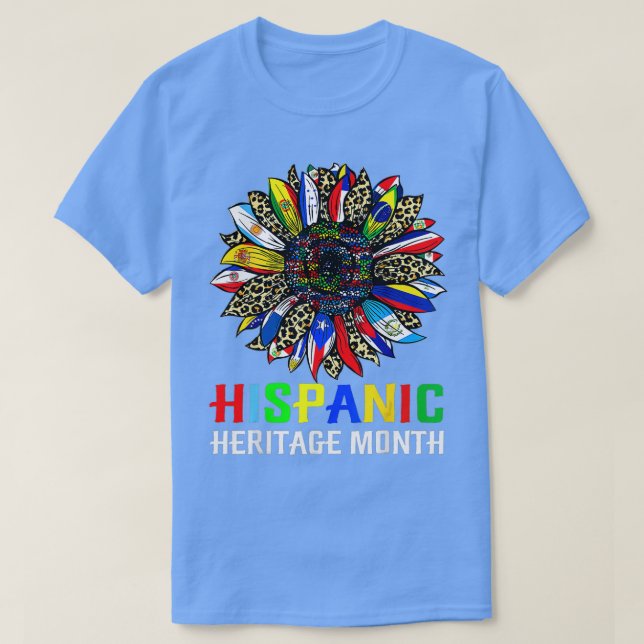 T-shirt Mois du patrimoine hispanique Pays latinos drapeau (Design devant)