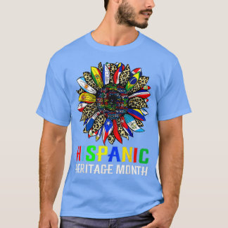 T-shirt Mois du patrimoine hispanique Pays latinos drapeau
