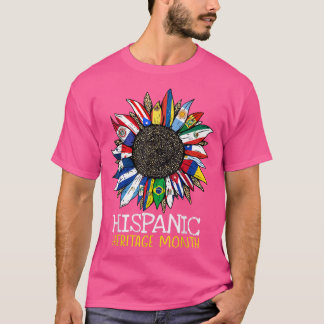 T-shirt Mois du patrimoine hispanique Pays latinos drapeau