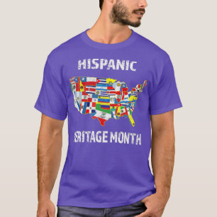 T-shirt Mois du patrimoine hispanique Pays latinos Drapeau