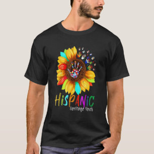 T-shirt Mois du patrimoine hispanique Pays latinos drapeau