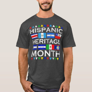 T-shirt Mois du patrimoine hispanique Pays latinos Vintage