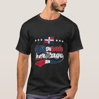 T-shirt Mois du patrimoine hispanique République dominicai