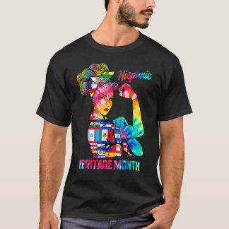 T-shirt Mois du patrimoine hispanique Tie Dye Femmes hispa