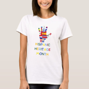 T-shirt Mois du patrimoine hispanique, tous les pays latin