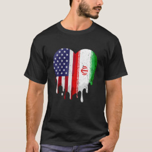 T-shirt Mois du patrimoine iranien américain Coeur du drap