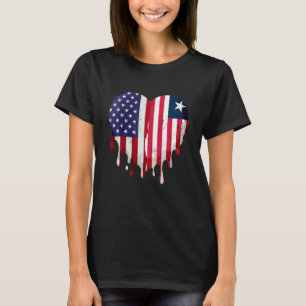 T-shirt Mois du patrimoine libérien américain Drapeau du L
