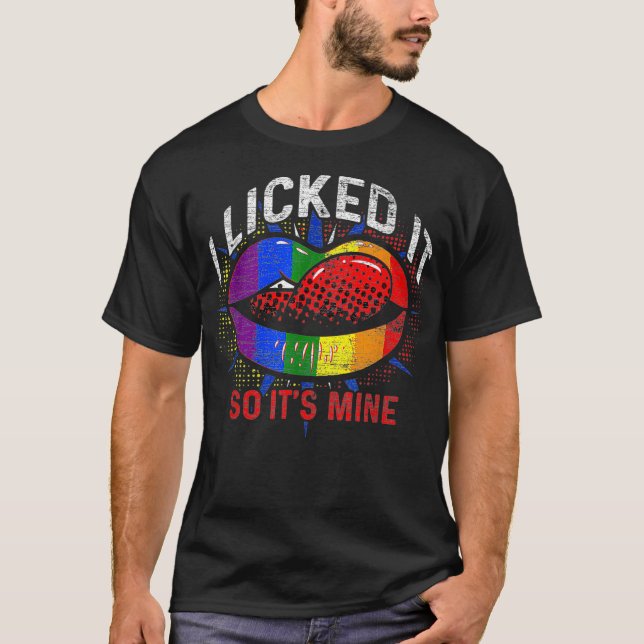 T-shirt Mois Gay pride lesbien drapeau arc-en-ciel LGBT (Devant)
