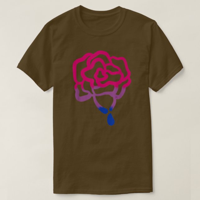 T-shirt Mois Gay pride Lgbt Rose Peint Gradient (Design devant)