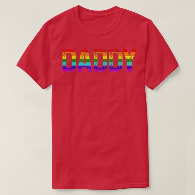 T-shirt Mois Gay pride papa Fête des pères LGBTQ Rainbow F (Design devant)
