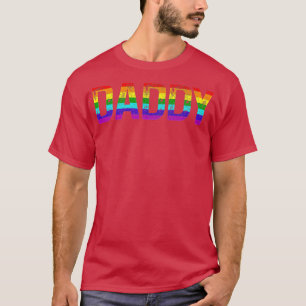 T-shirt Mois Gay pride papa Fête des pères LGBTQ Rainbow F