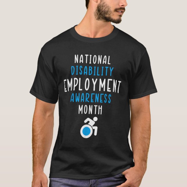 T-shirt Mois national de la sensibilisation à l'emploi des (Devant)