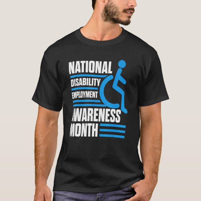 T-shirt Mois national de sensibilisation à l'emploi des pe (Devant)