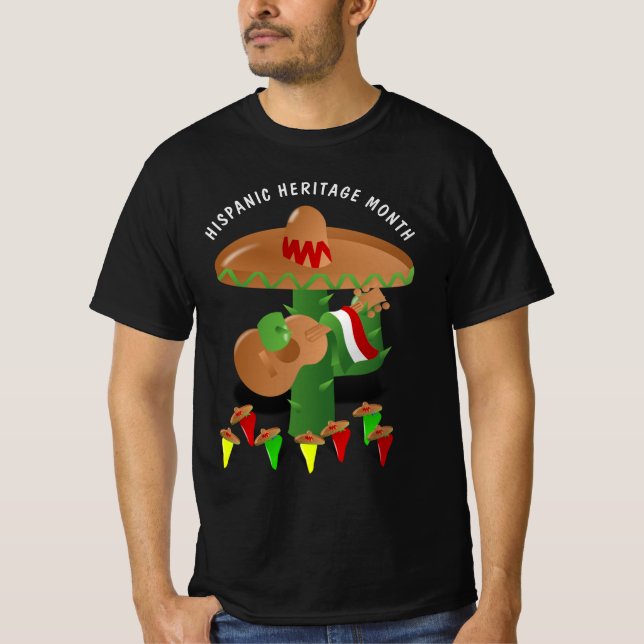 T-shirt Mois national du patrimoine hispanique - Cactus (Devant)