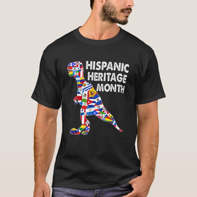 T-shirt Mois National Hispanique Du Patrimoine Pour Les En (Devant)