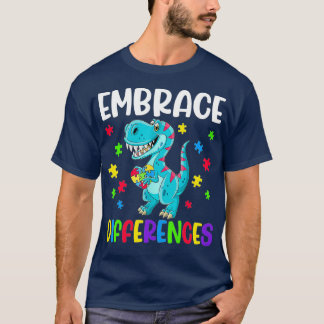 T-shirt Mois Sensibilisation sur l'autisme De Pièce Dinosa