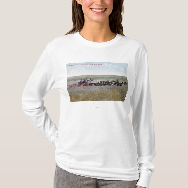 T-shirt Moisson de la scène de blé (Devant)