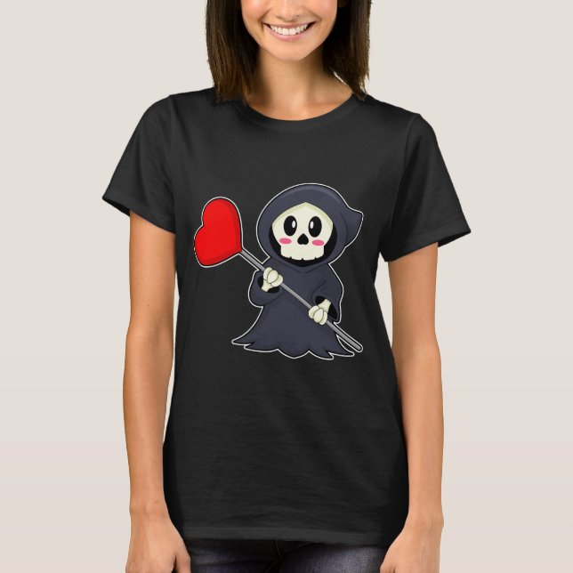 T-shirt Moissonneur de la Saint-Halloween cœur (Devant)