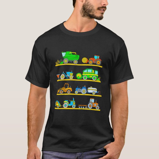 T-shirt Moissonneuse-batteuse pour enfants Véhicules agric (Devant)